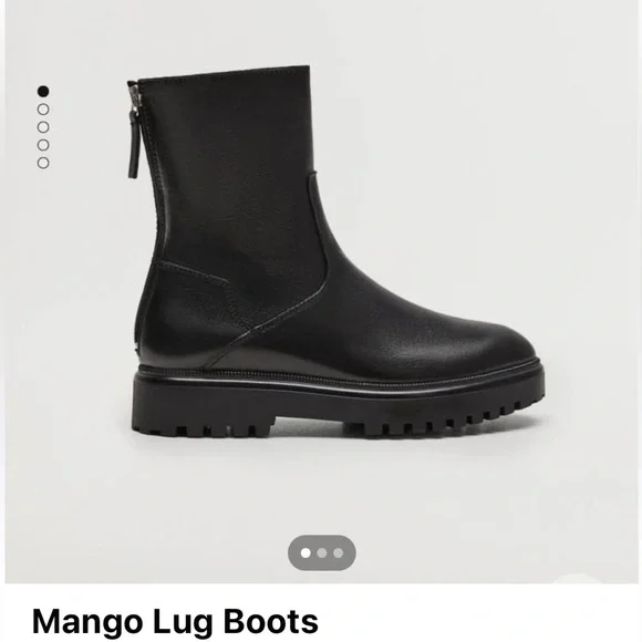 Mango Leather Boot Size 9.5 - Picture 1 of 3